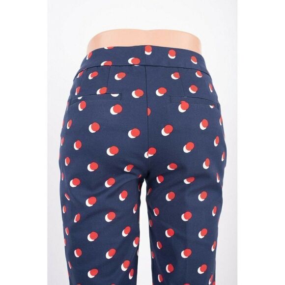 Boden Blue and Red Heart Print Trousers - Picture 4 of 9
